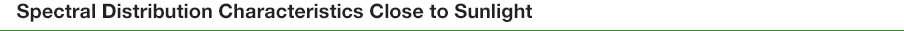 Spectral Distribution Characteristics Close to Sunlight