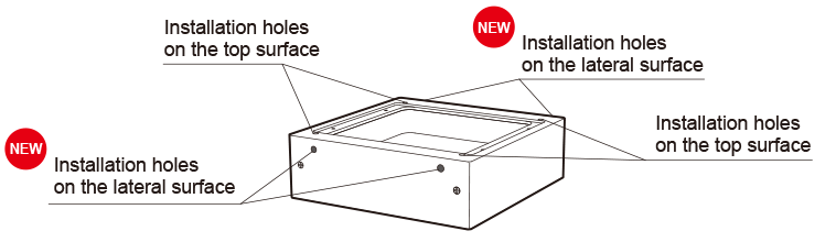 Installation Holes on the Lateral Surfaces(image)