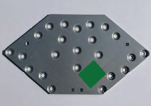 Workpiece : Satin metal plate