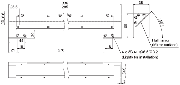 CU-LNSD-300-GL Dimensions