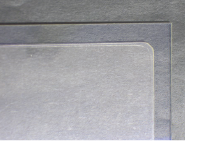 Clear plate (bottom) and film (top)