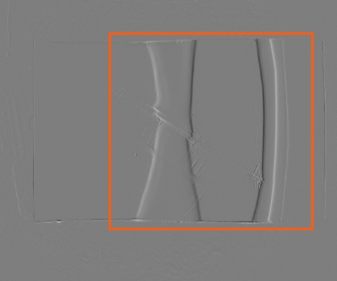 HPR2-DV Series segmented ring lights Emphasized uneven image: After Image Processing
